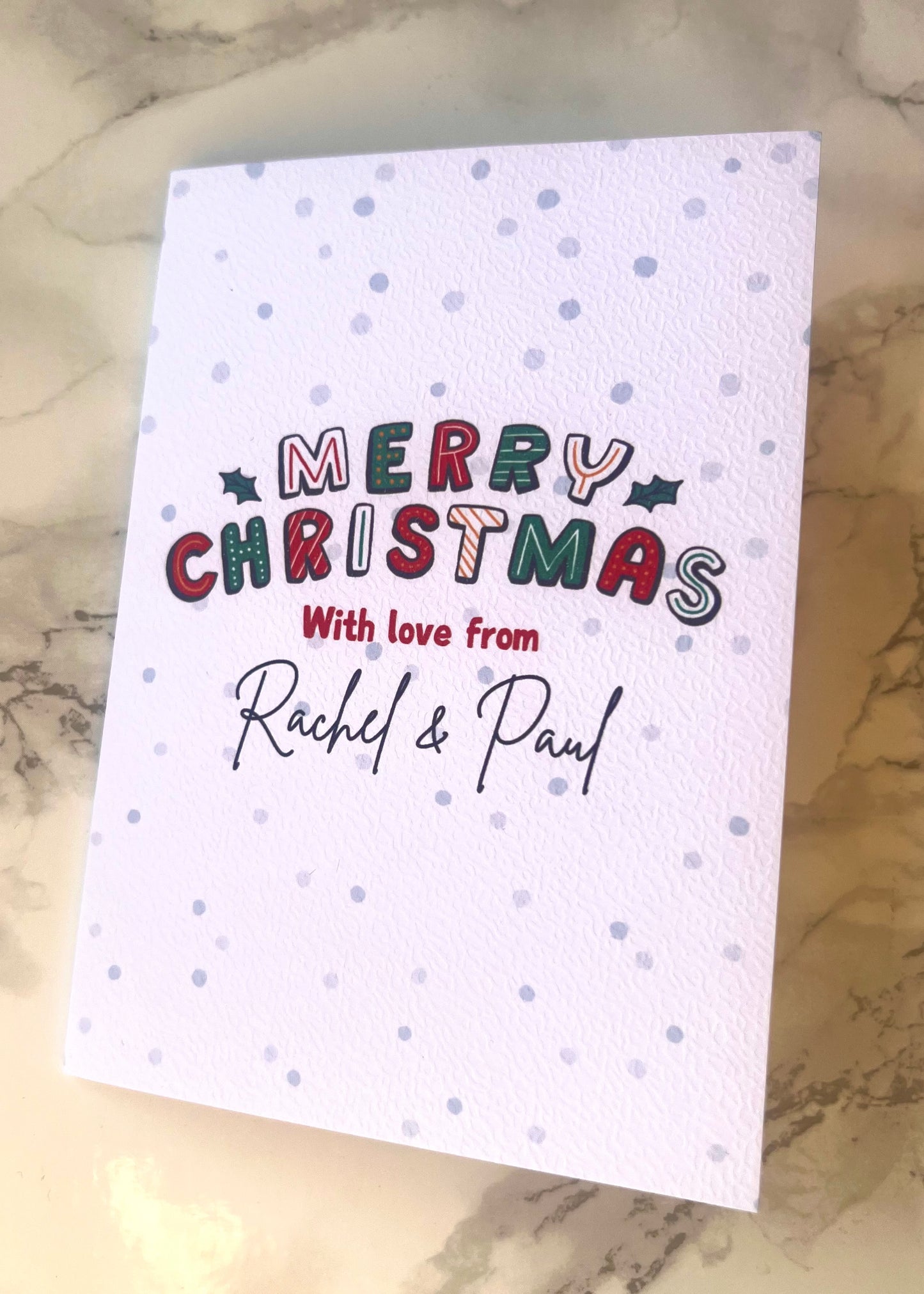 Personalised Merry Christmas Card