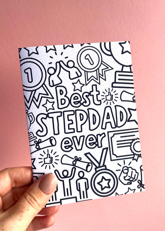 Colour Me Best Stepdad Ever Card