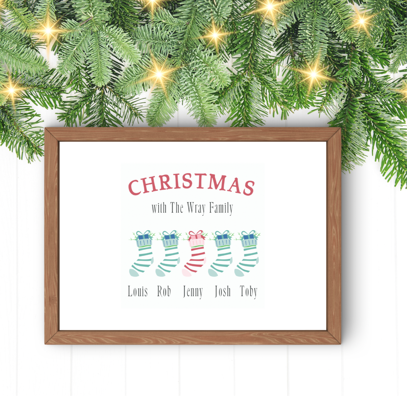 Personalised Family Stockings Print