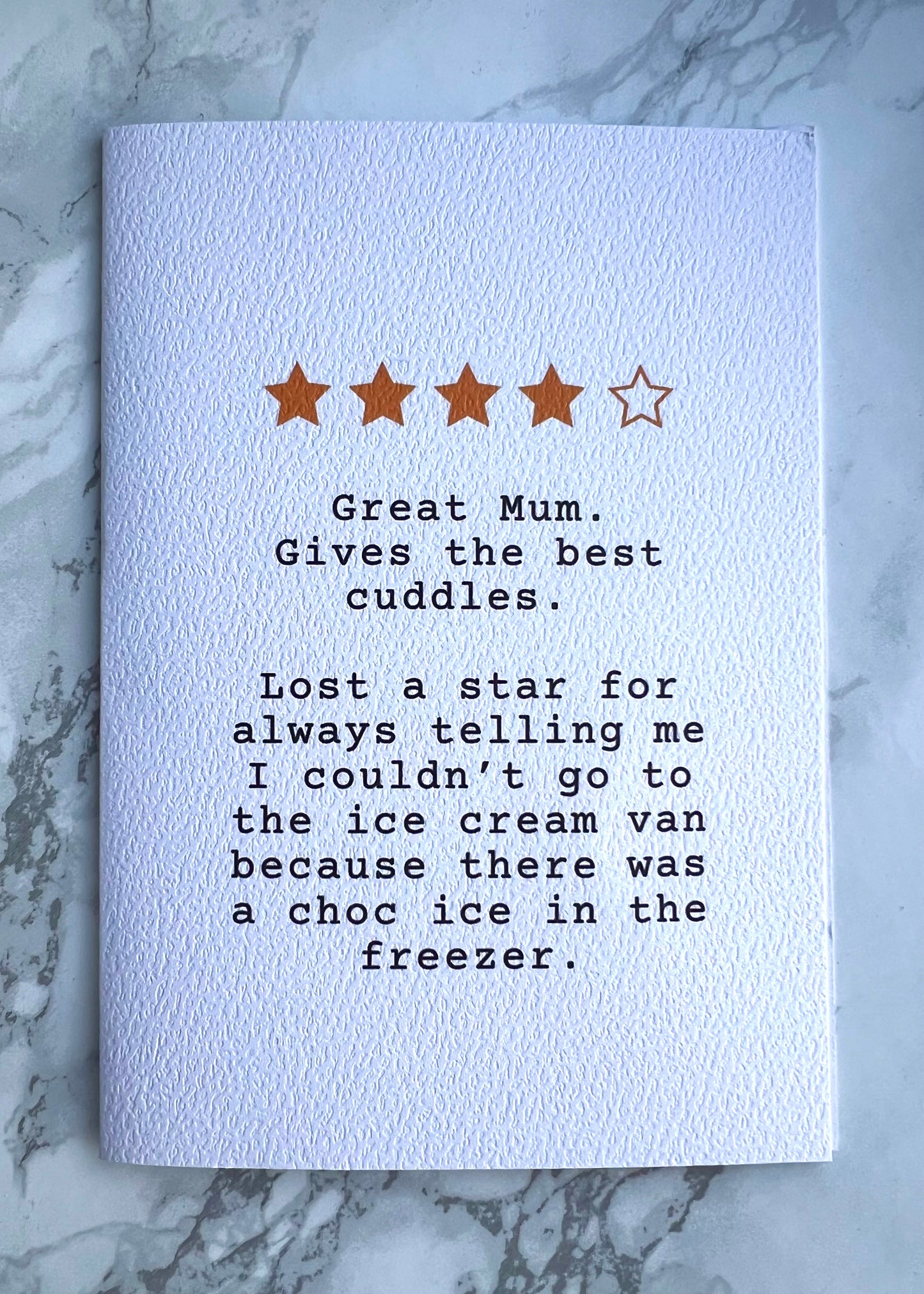 4 Star Mum Greetings Card