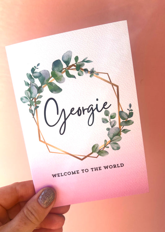 Welcome To The World Baby Greetings Card
