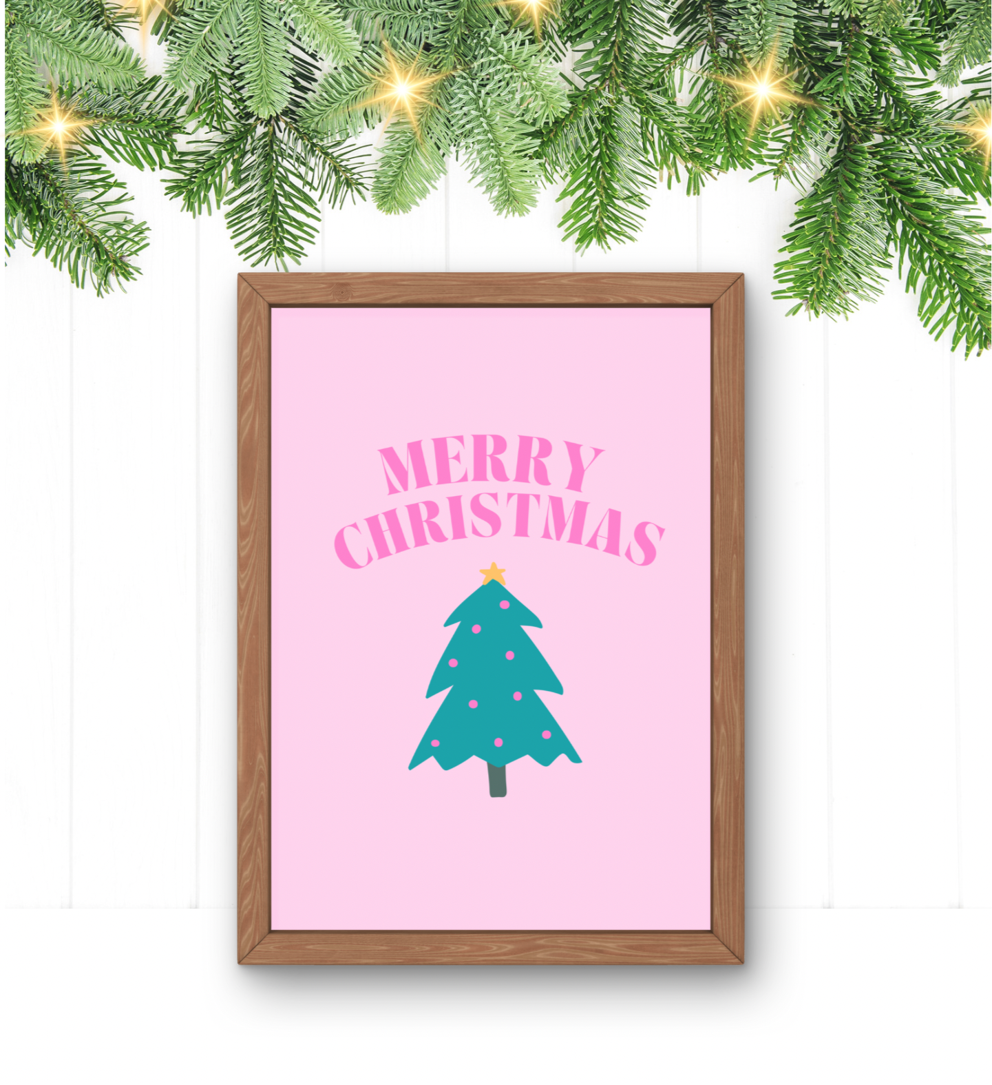 Set of 3 Pink Christmas Prints