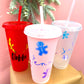 Personalised Pink Gingerbread Cold Cup