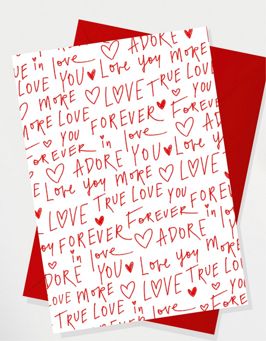 Valentines Graffiti Greetings Card