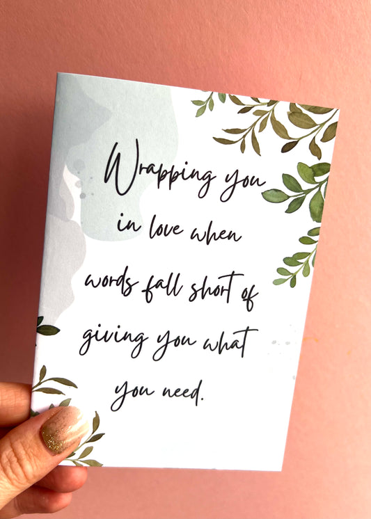 Wrapping You In Love Greetings Card