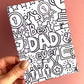 Colour Me Best Dad Ever Card