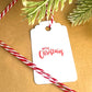 Set of 5 Personalised Red Christmas Gift Tags