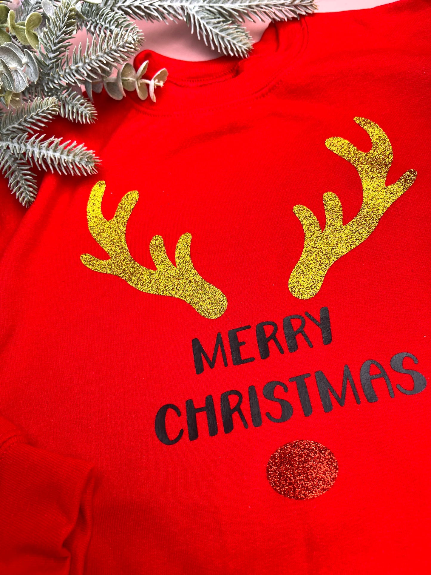 Personalised Reindeer Kids Sweatshirt