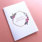 Happy Birthday Floral Wreath Greetings Card