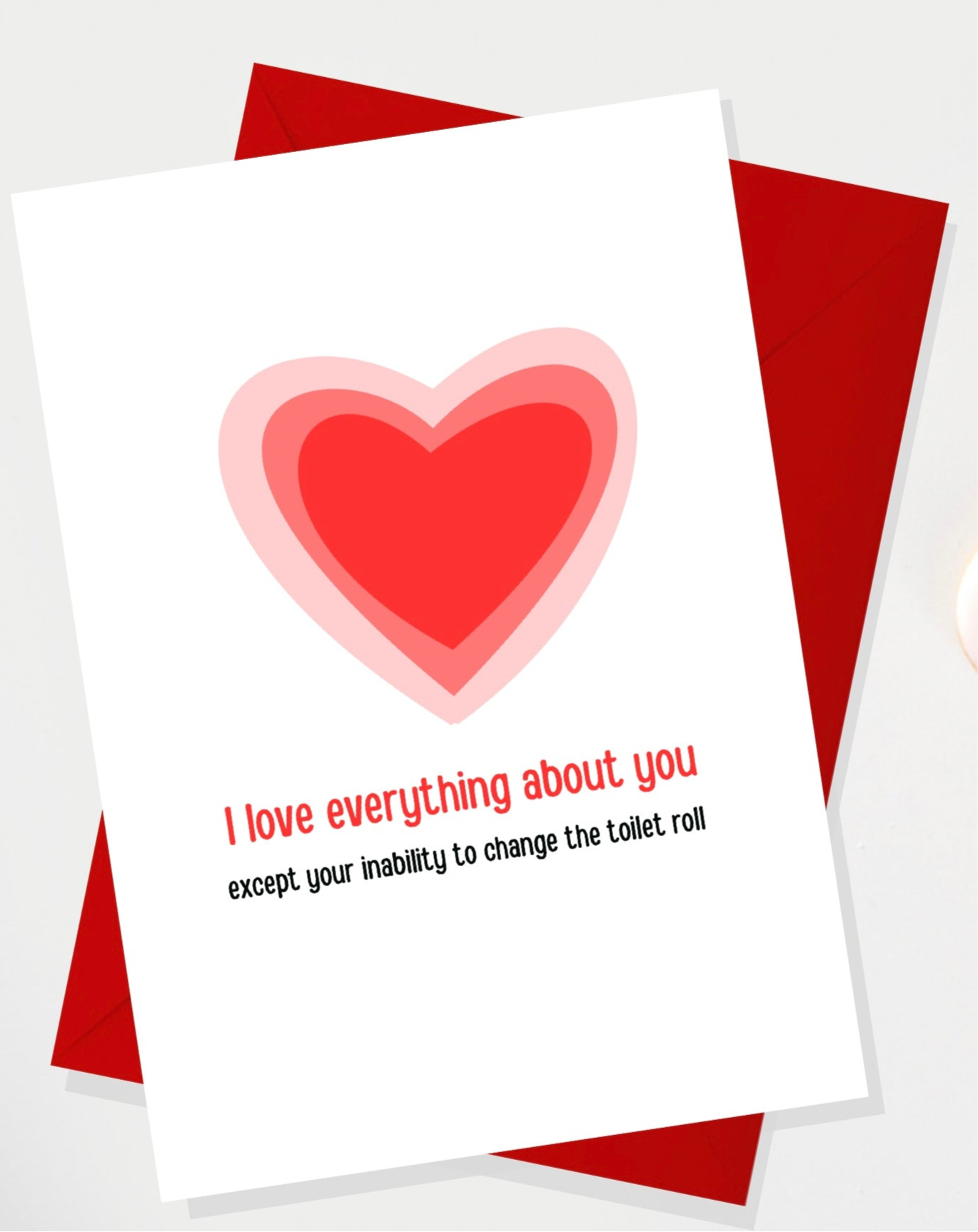 Valentines Heart Greetings Card