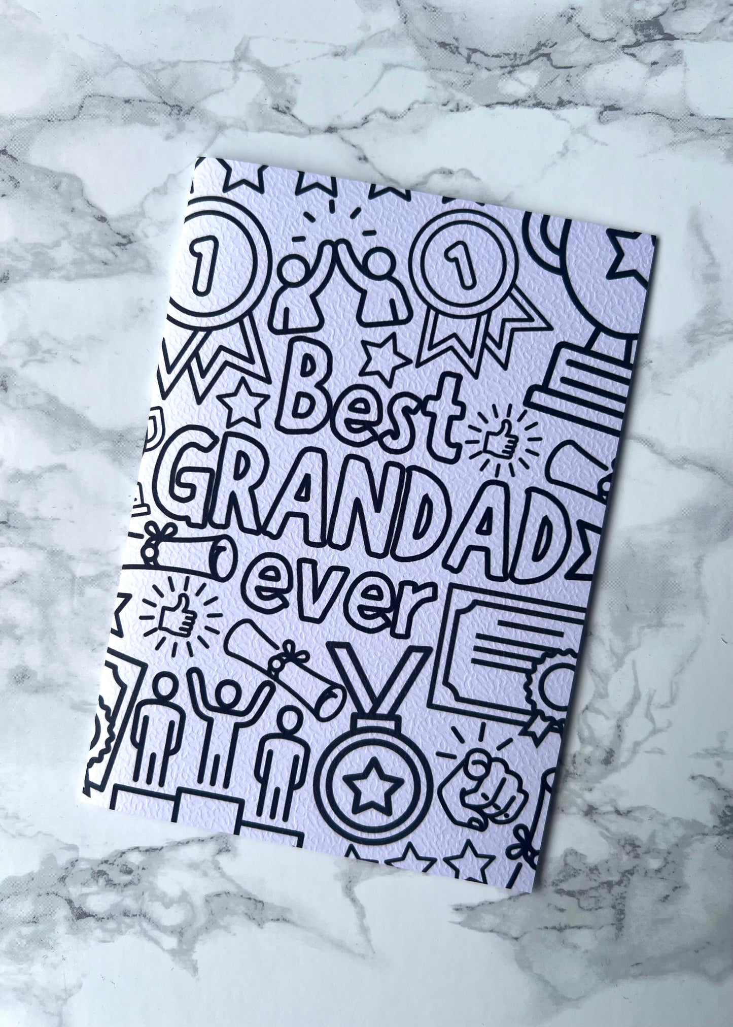 Colour Me Best Grandad Ever Card