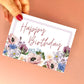 Happy Birthday Floral Border Greetings Card