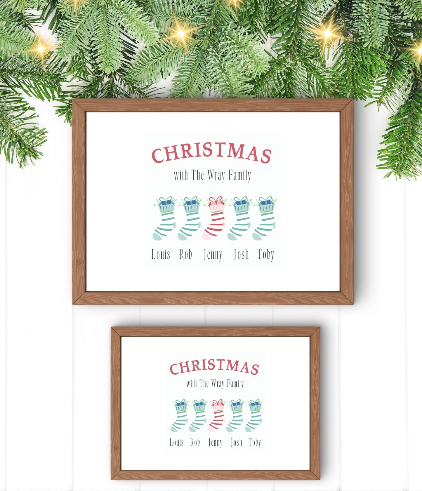 Personalised Family Stockings Print