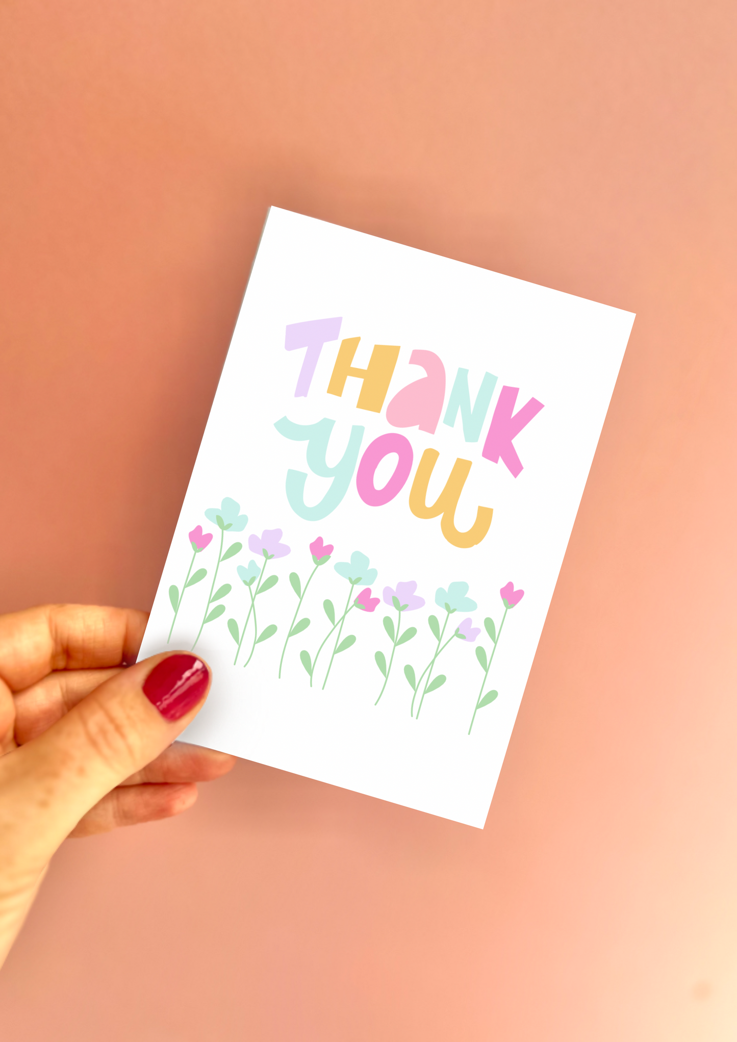 Thank You Flowers Greetings Card