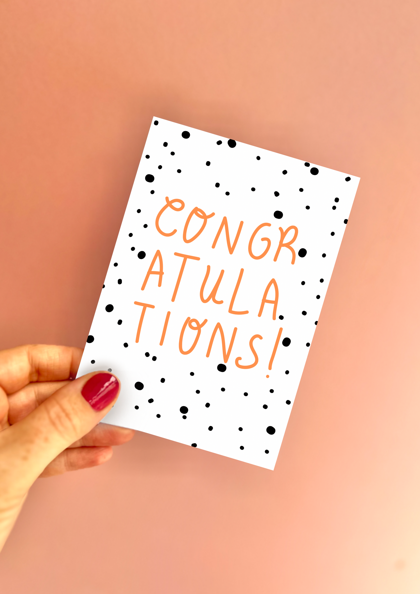 Congratulations Spotty Greetings Card