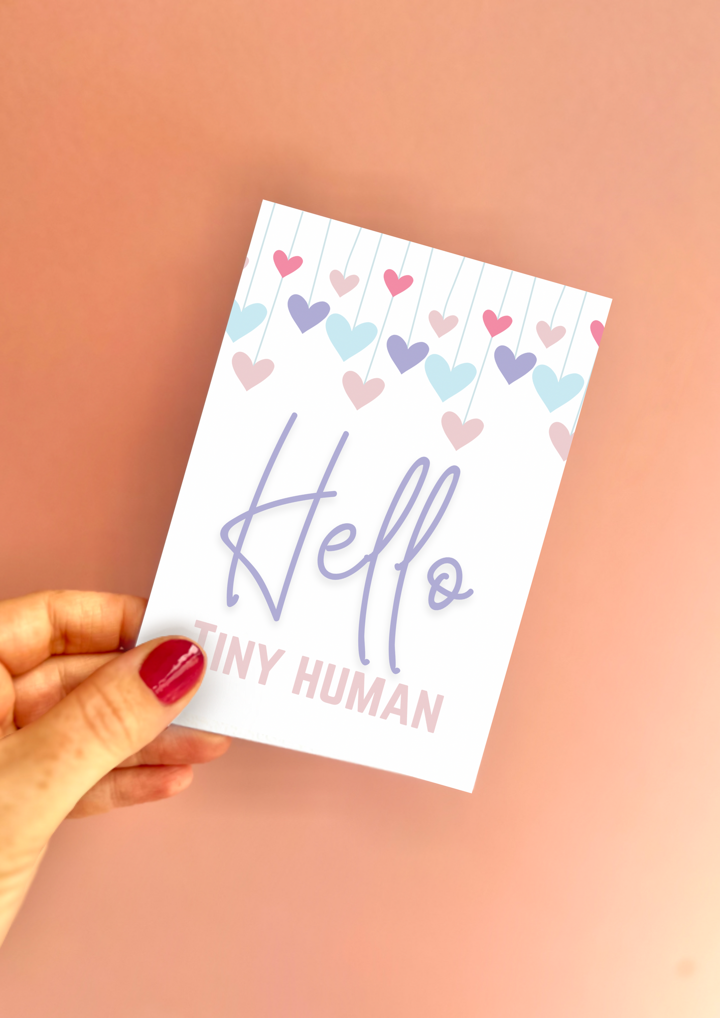 Hello Tiny Human Greetings Card