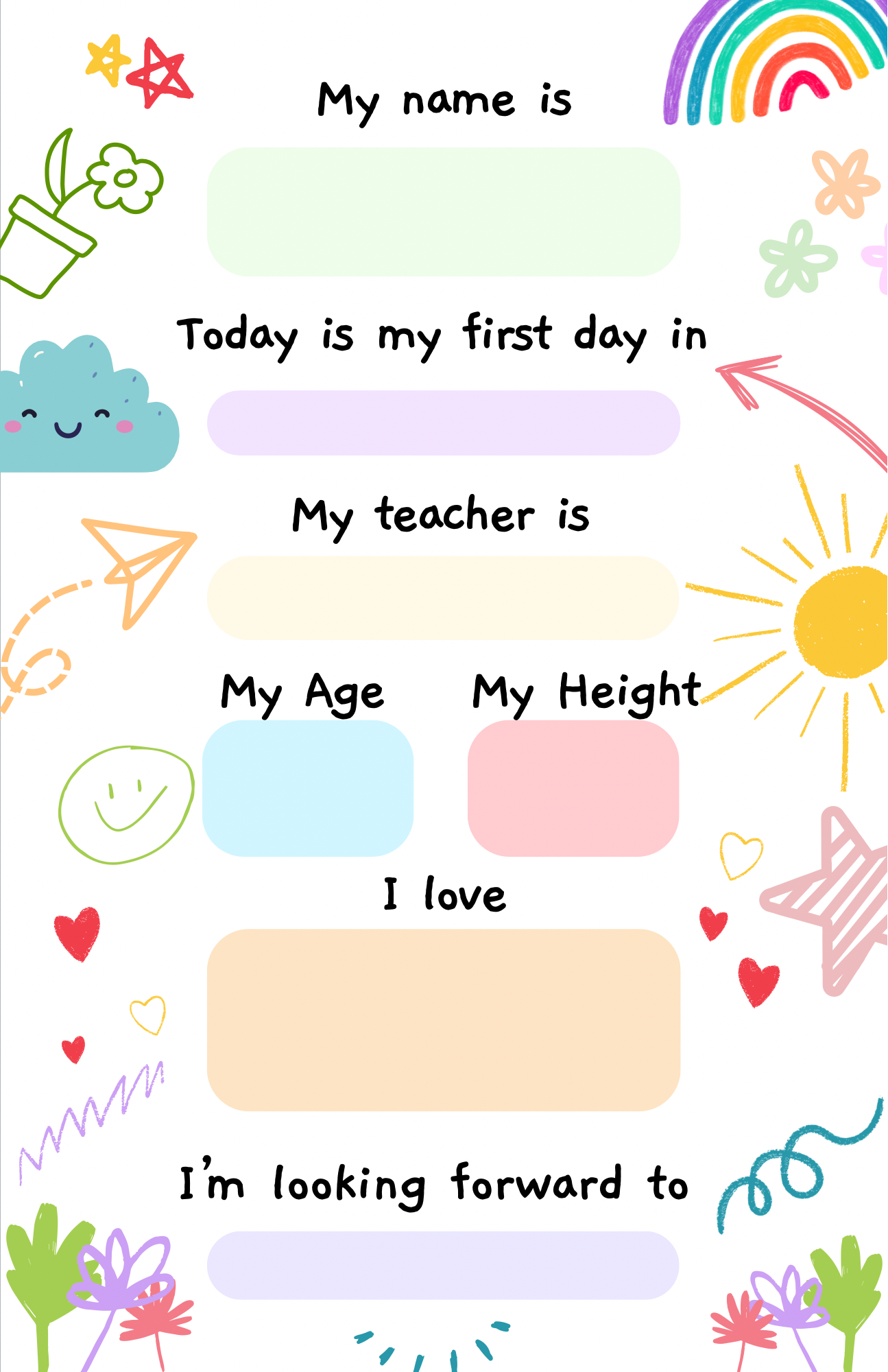 Back to School First Day Sign