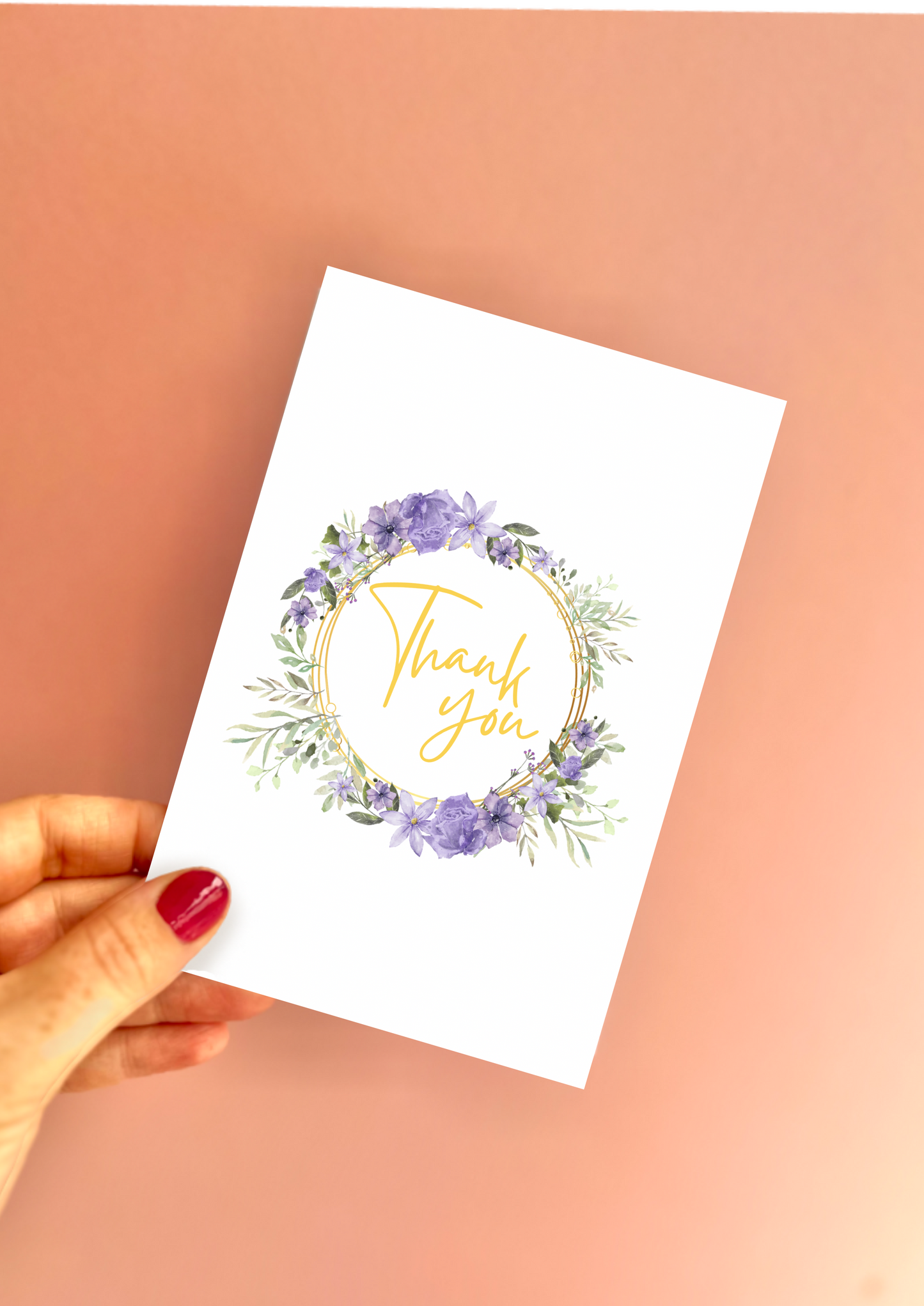 Thank You Wreath Greetings Card