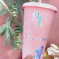 Personalised Pink Gingerbread Cold Cup