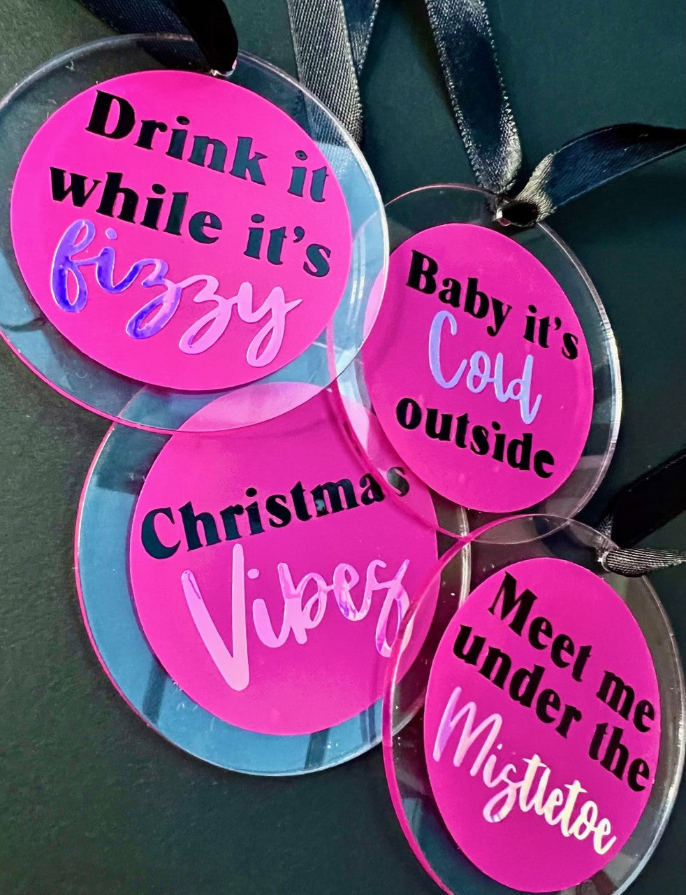 Holographic Quote Bauble