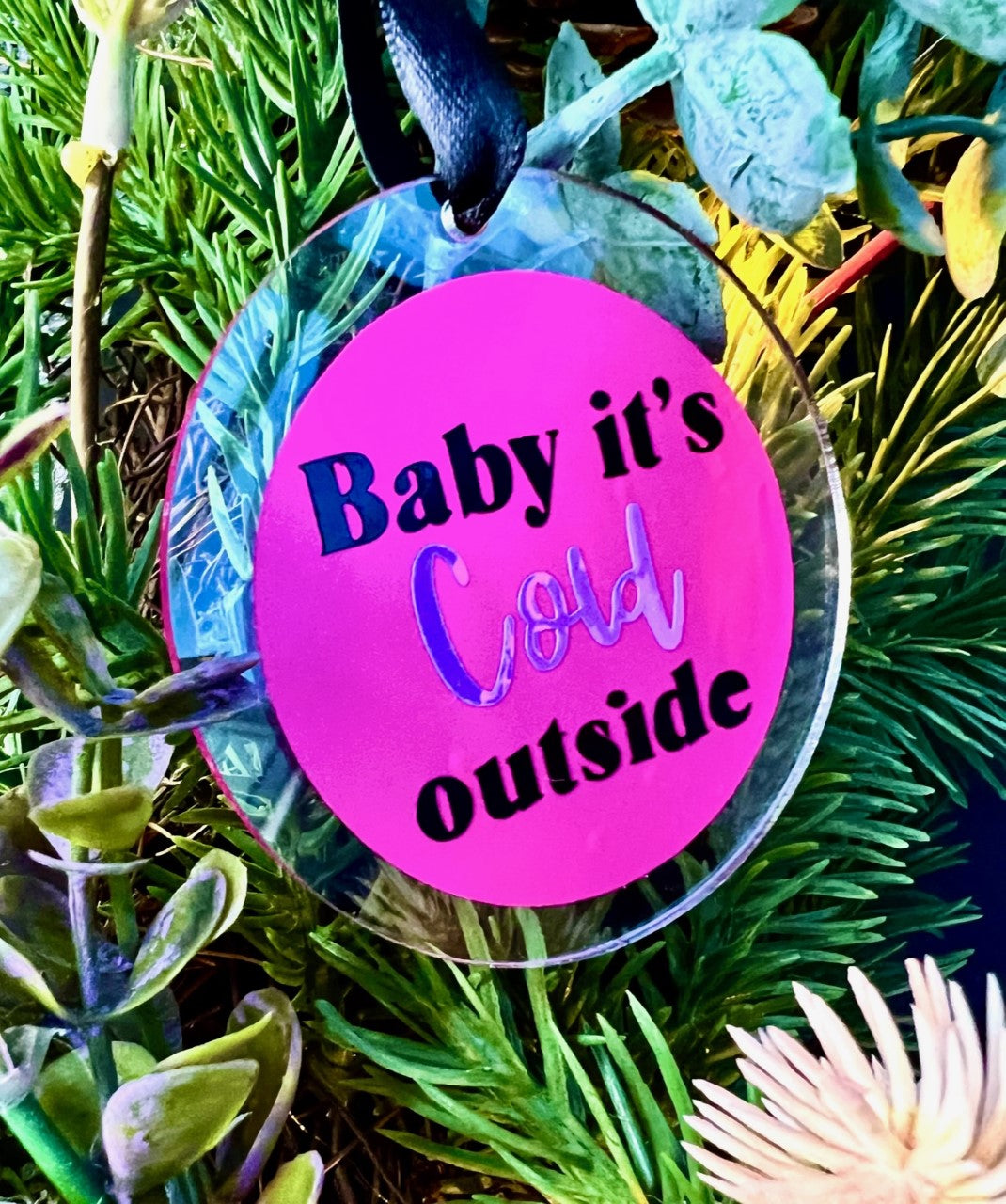 Holographic Quote Bauble