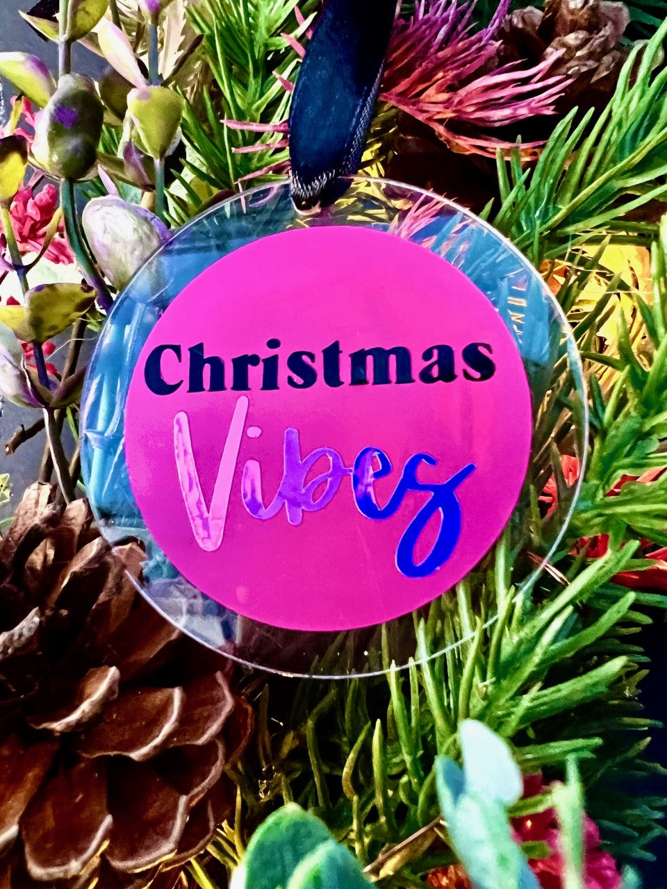 Holographic Quote Bauble