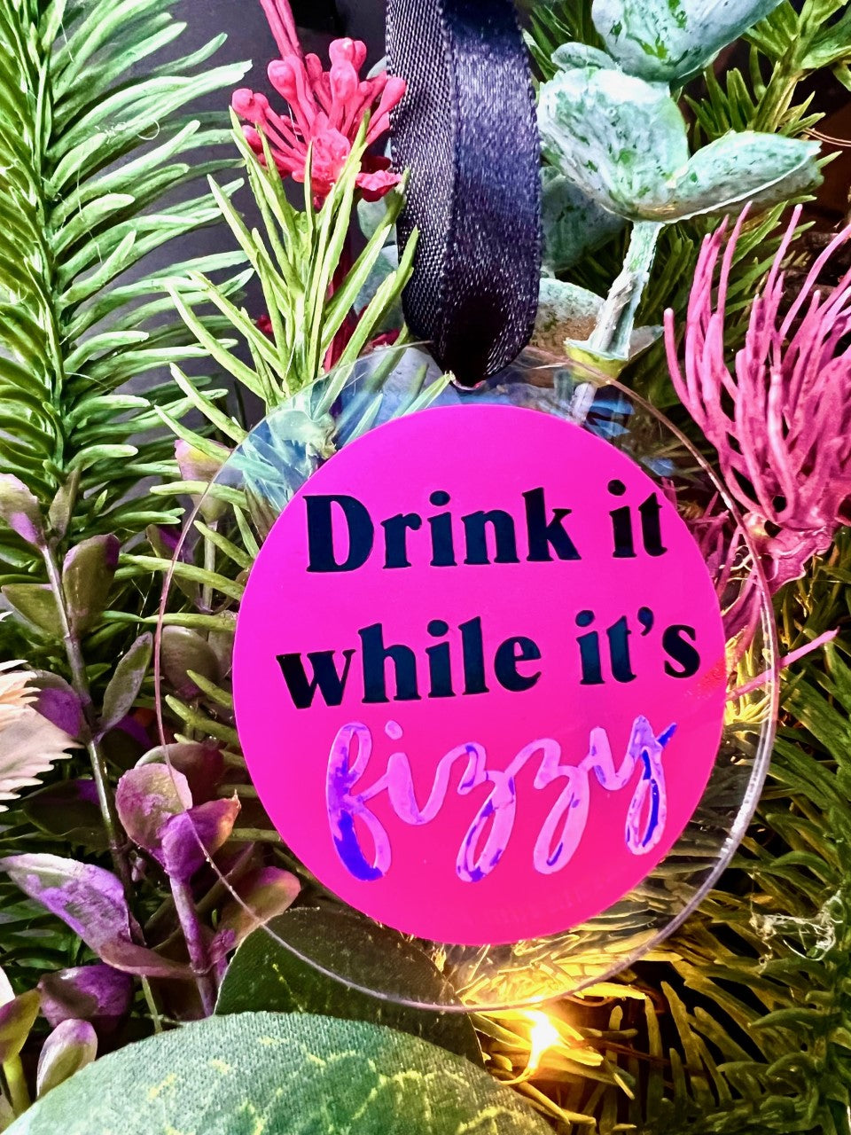 Holographic Quote Bauble